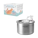 Cheering stainless steel cat water fountain