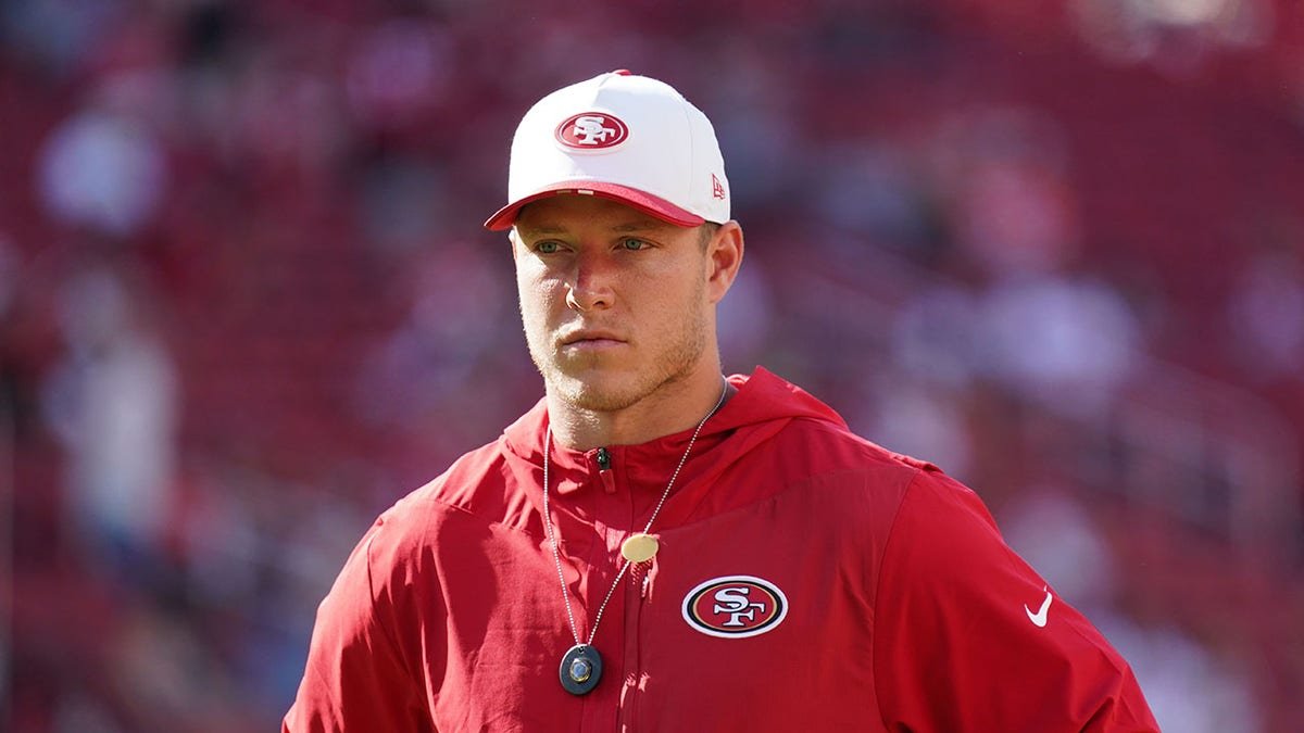 Christian McCaffrey on sidelines