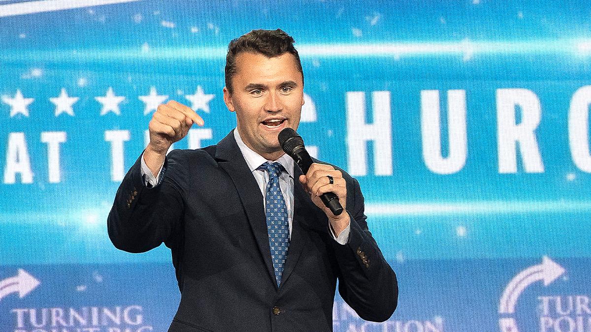 Charlie Kirk speaks in church